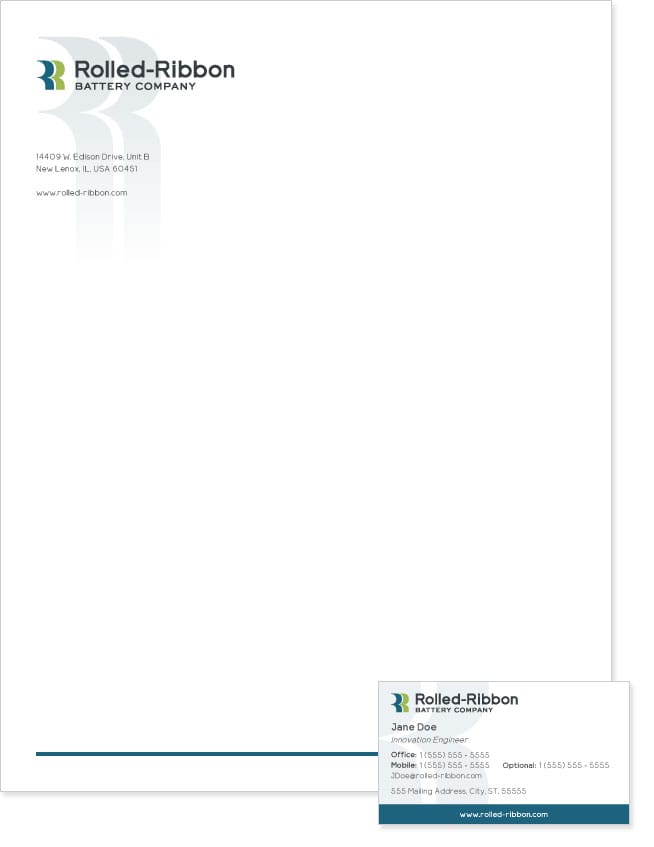 Rolled-Ribbon - Letterhead & Business Card